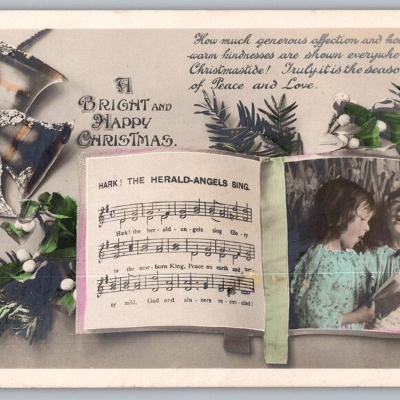Vintage & Antique Christmas Postcards Lot of 5 #1046 - Picture 1 of 10